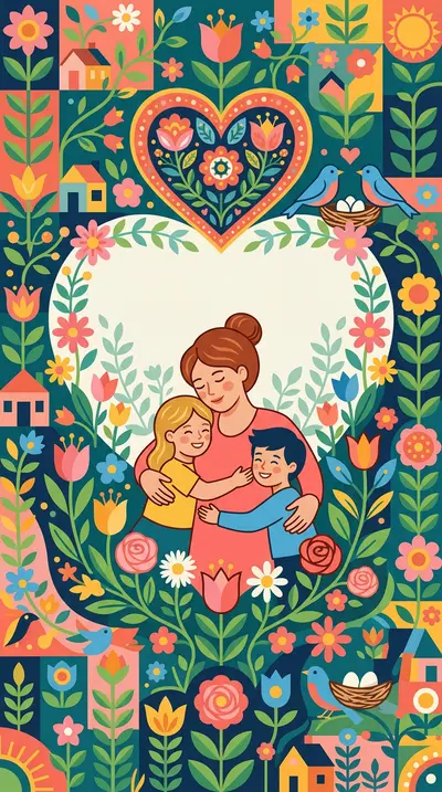 Mother's Day Love Flat Design preview