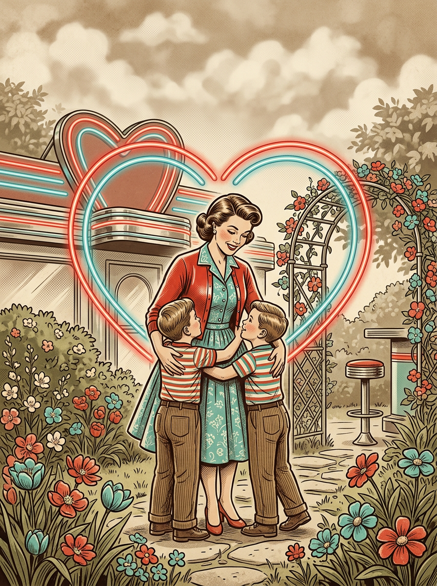Mother's Day Love Retro Diner
