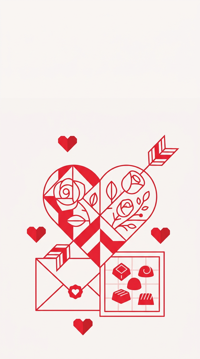 Valentine's Day Romance Clean Lines preview