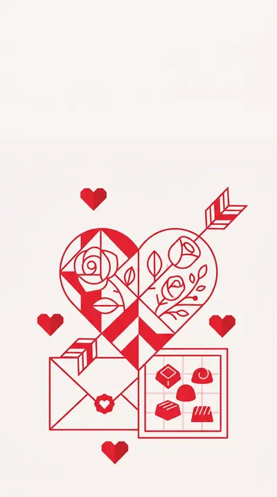 Valentine's Day Romance Clean Lines preview