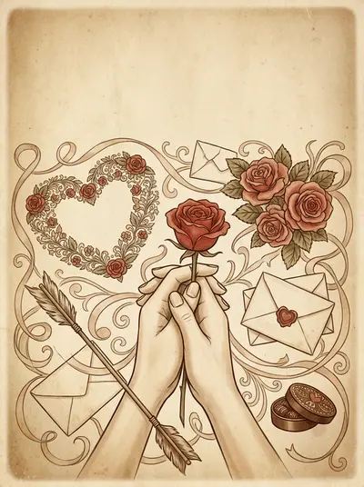 Valentine's Day Romance Sepia Nostalgia preview