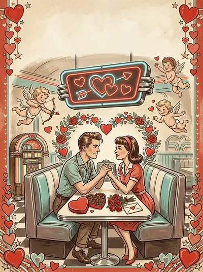 Valentine's Day Romance Retro Diner preview