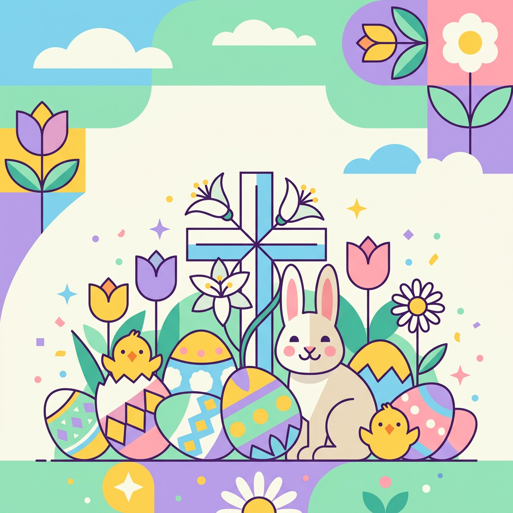 Easter Celebration Flat Design preview