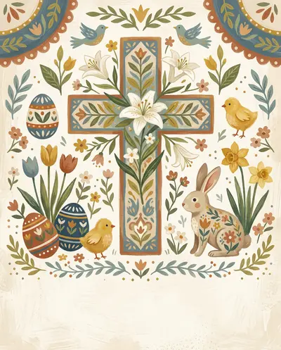 Easter Celebration Folk Art preview