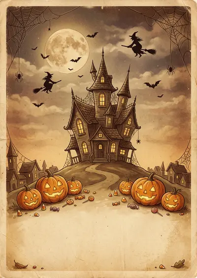 Halloween Spooky Fun Sepia Nostalgia preview