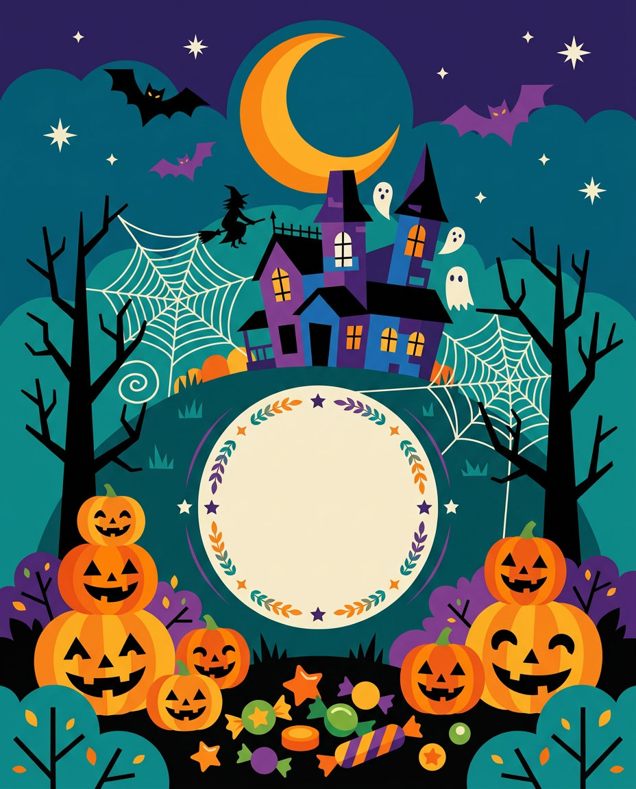 Halloween Spooky Fun Flat Design preview