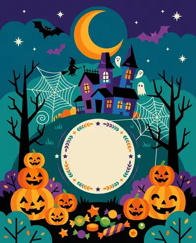 Halloween Spooky Fun Flat Design preview