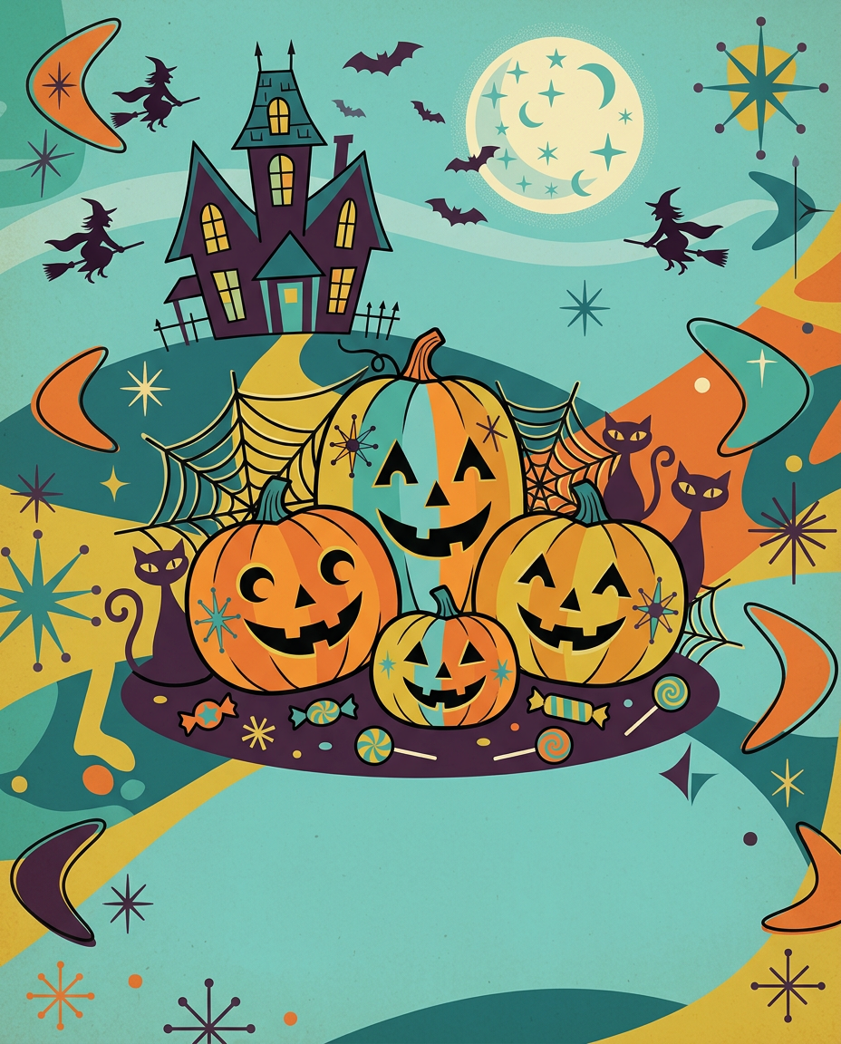 Halloween Spooky Fun Mid-Century preview