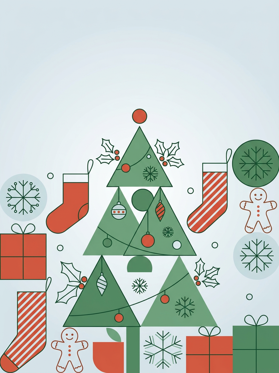 Christmas Holiday Clean Lines preview