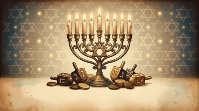 Hanukkah Festival Of Lights Sepia Nostalgia preview