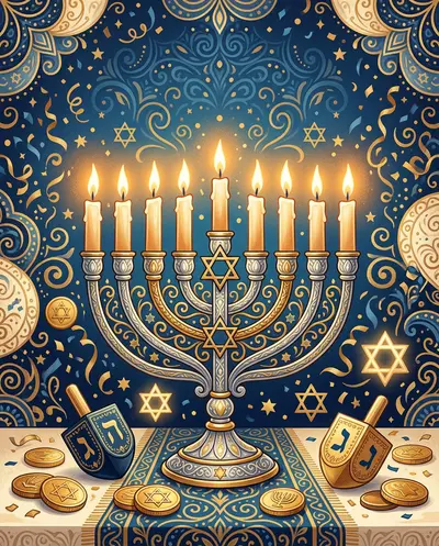 Hanukkah Festival Of Lights Studio Shot preview