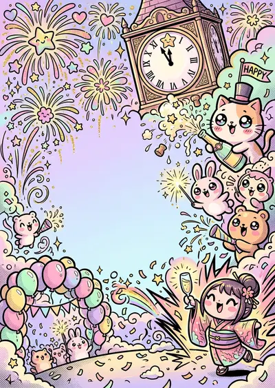 New Year Celebration Kawaii preview