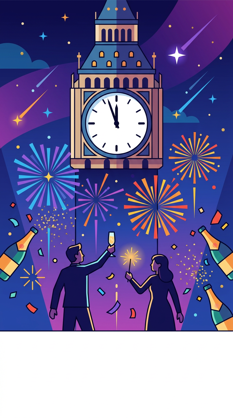 New Year Celebration Flat Design preview