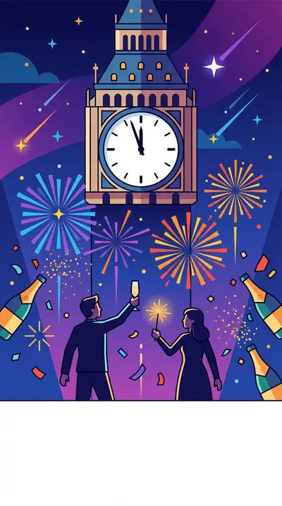 New Year Celebration Flat Design preview