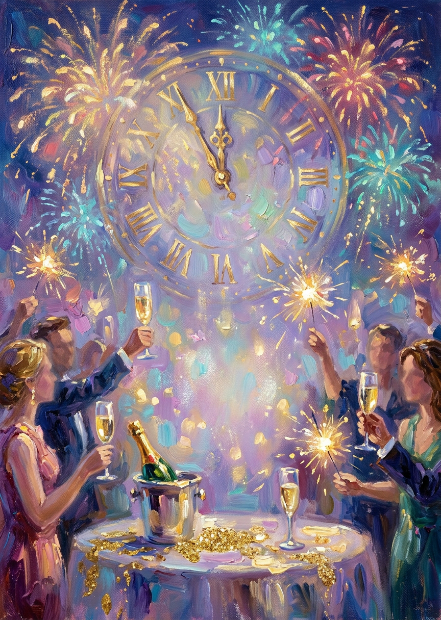 New Year Celebration Impressionist preview