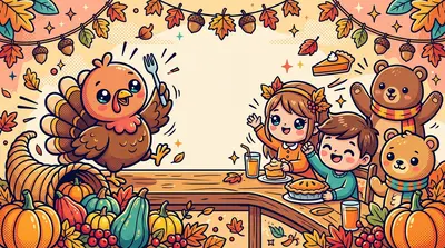 Thanksgiving Gratitude Kawaii preview