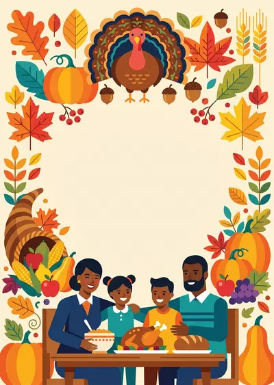 Thanksgiving Gratitude Flat Design preview