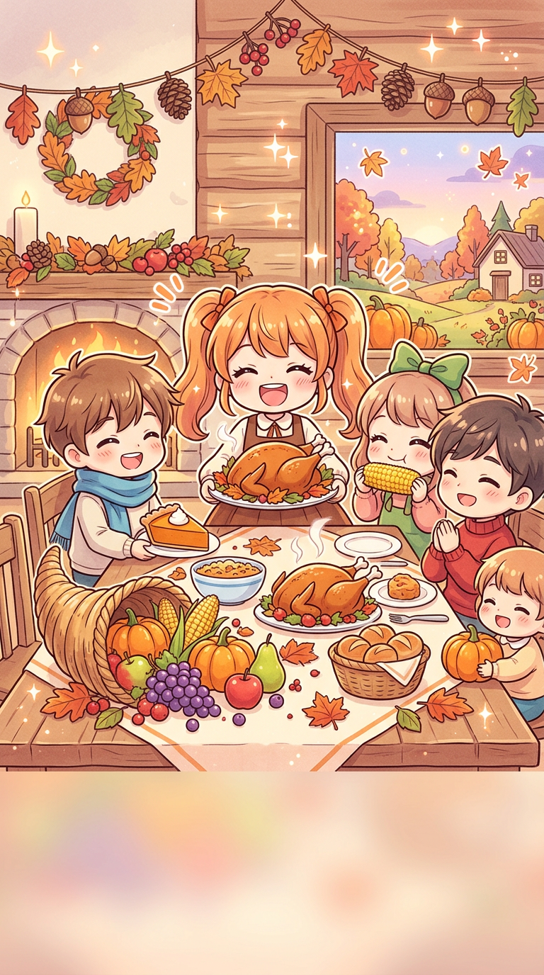 Thanksgiving Gratitude Chibi preview