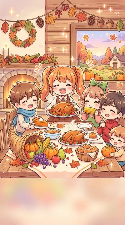 Thanksgiving Gratitude Chibi preview