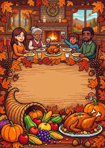 Thanksgiving Gratitude 8-Bit Classic preview