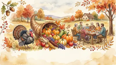 Thanksgiving Gratitude Watercolor Garden preview
