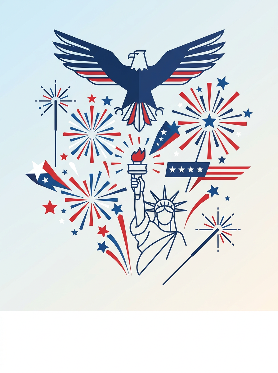 Independence Day Patriotic Clean Lines preview