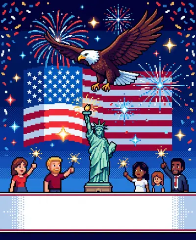 Independence Day Patriotic 8-Bit Classic preview