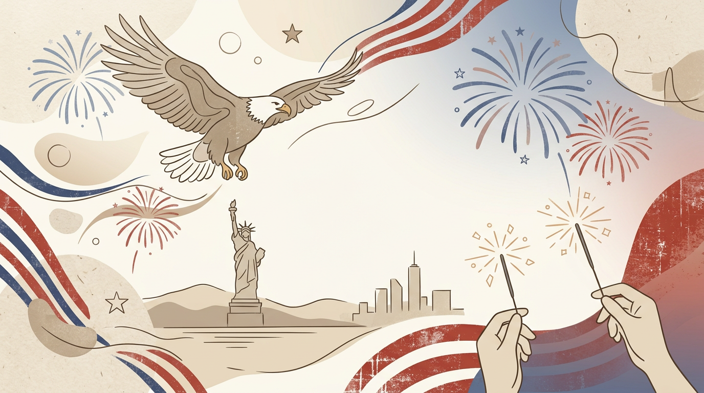 Independence Day Patriotic Japandi preview