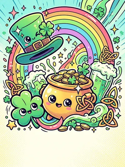 St. Patrick's Day Irish Kawaii preview