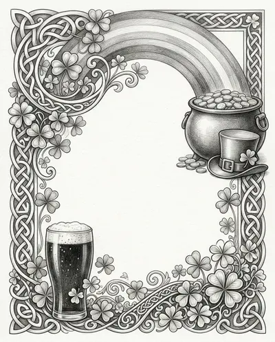 St. Patrick's Day Irish Pencil Drawing preview
