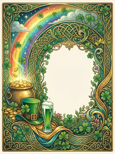 St. Patrick's Day Irish Art Nouveau preview