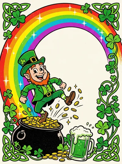 St. Patrick's Day Irish Retro Cartoon preview