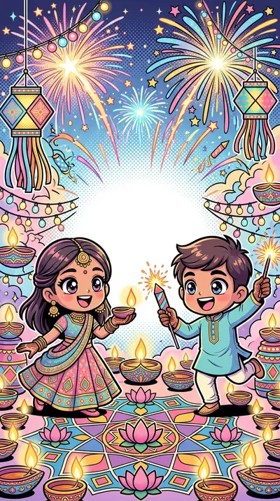 Diwali Festival Of Lights Kawaii preview