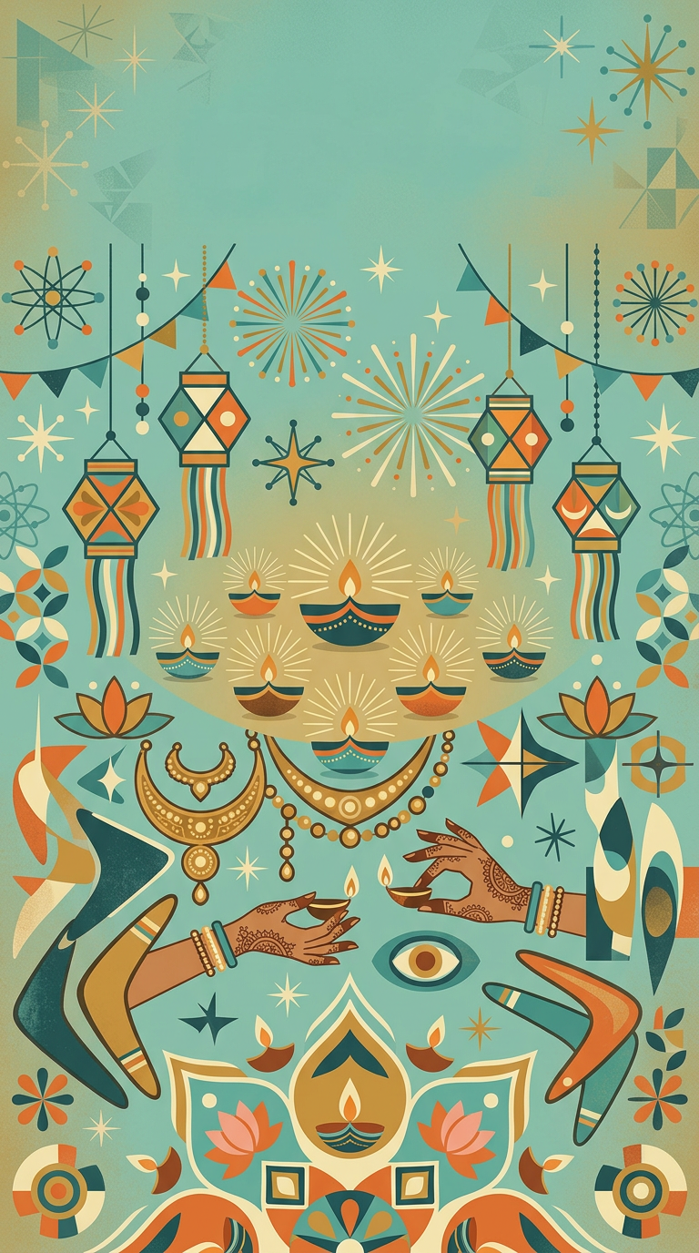 Diwali Festival Of Lights Mid-Century preview