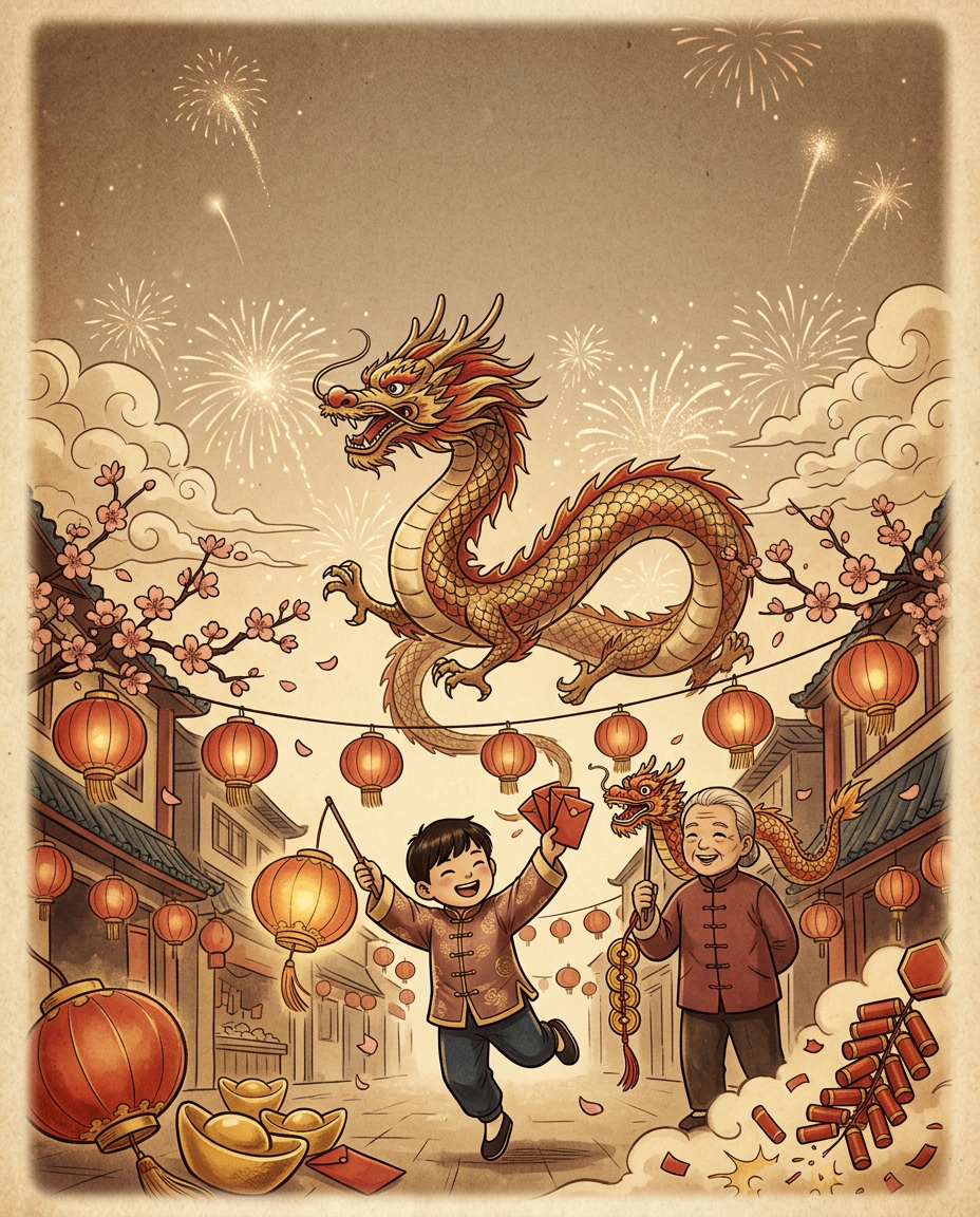 Lunar New Year Sepia Nostalgia preview