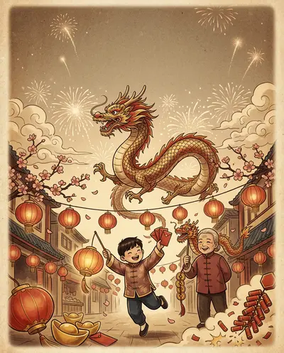 Lunar New Year Sepia Nostalgia preview