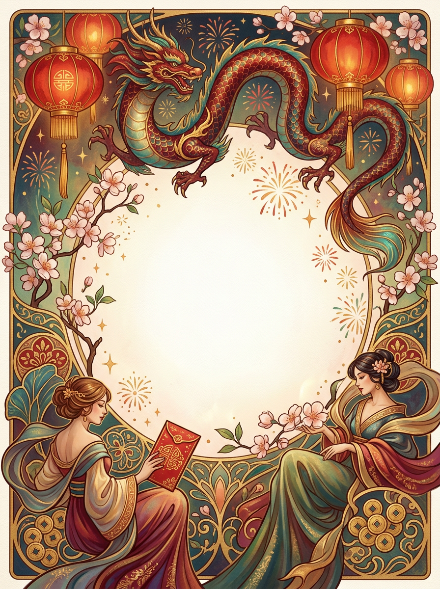 Lunar New Year Art Nouveau preview