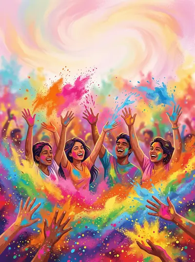 Holi Festival Of Colors Studio Shot preview