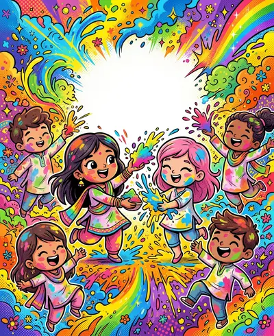 Holi Festival Of Colors Kawaii preview