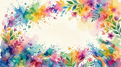 Holi Festival Of Colors Watercolor Garden preview