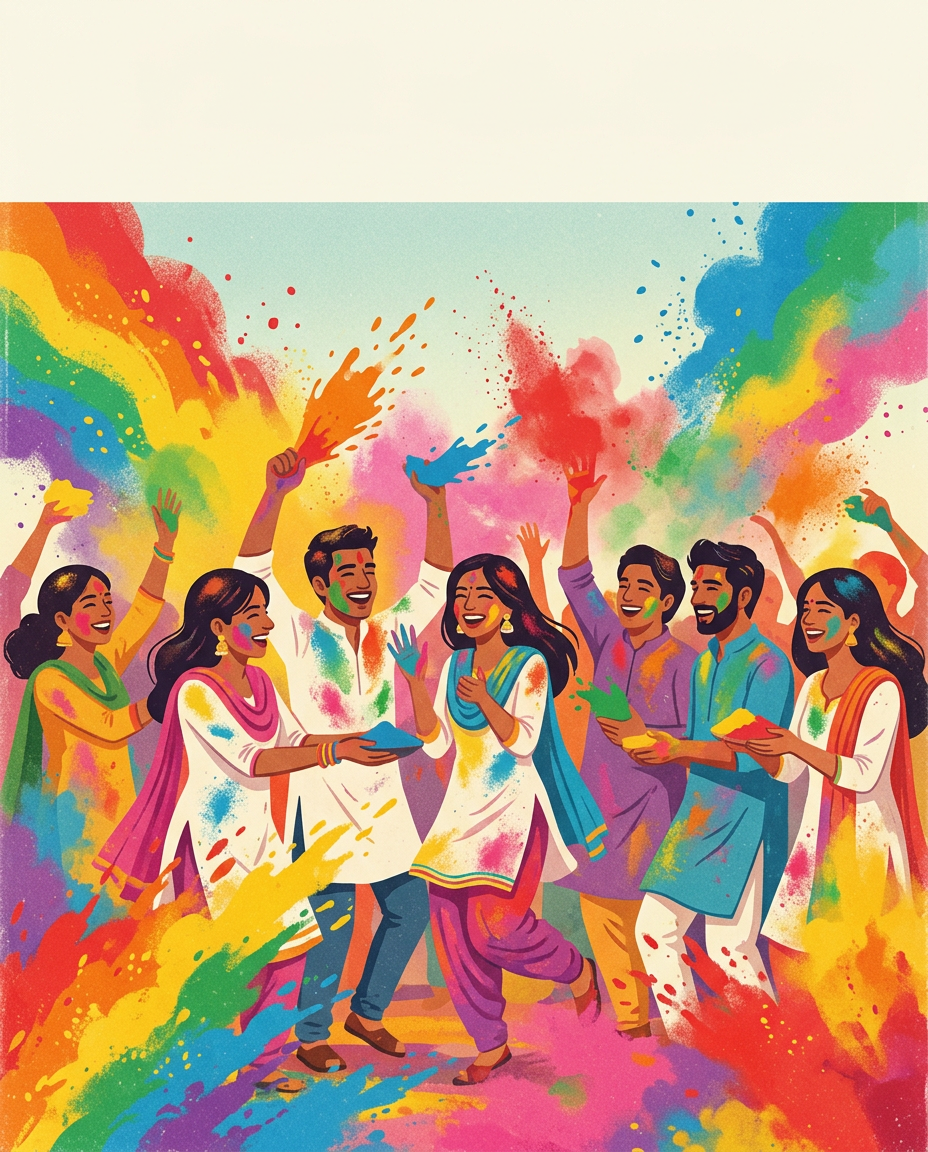 Holi Festival Of Colors Polaroid preview