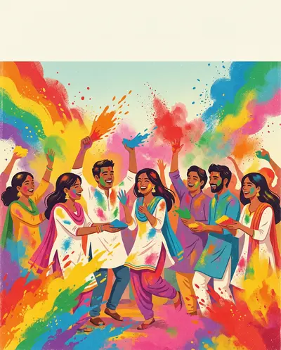 Holi Festival Of Colors Polaroid preview