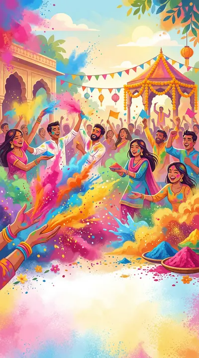 Holi Festival Of Colors Macro Detail preview