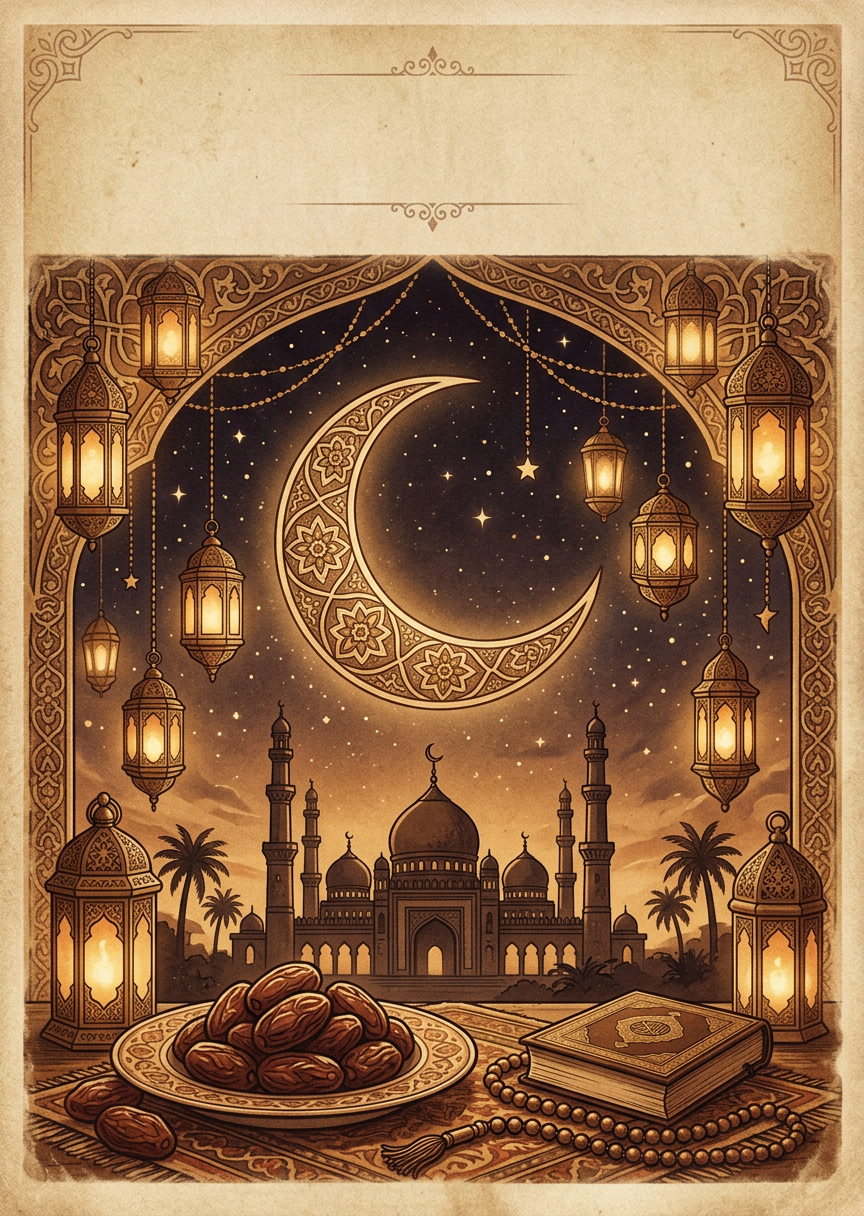 Ramadan Holy Month Sepia Nostalgia preview