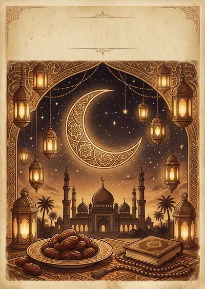 Ramadan Holy Month Sepia Nostalgia preview