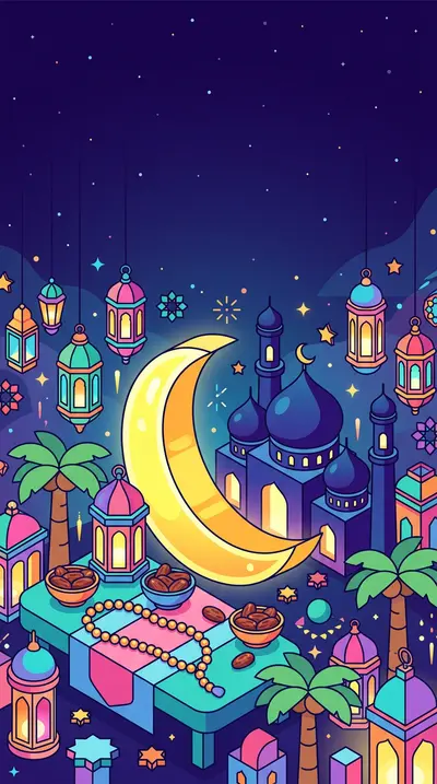 Ramadan Holy Month Isometric preview