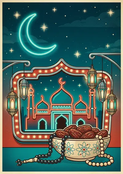Ramadan Holy Month Retro Diner preview