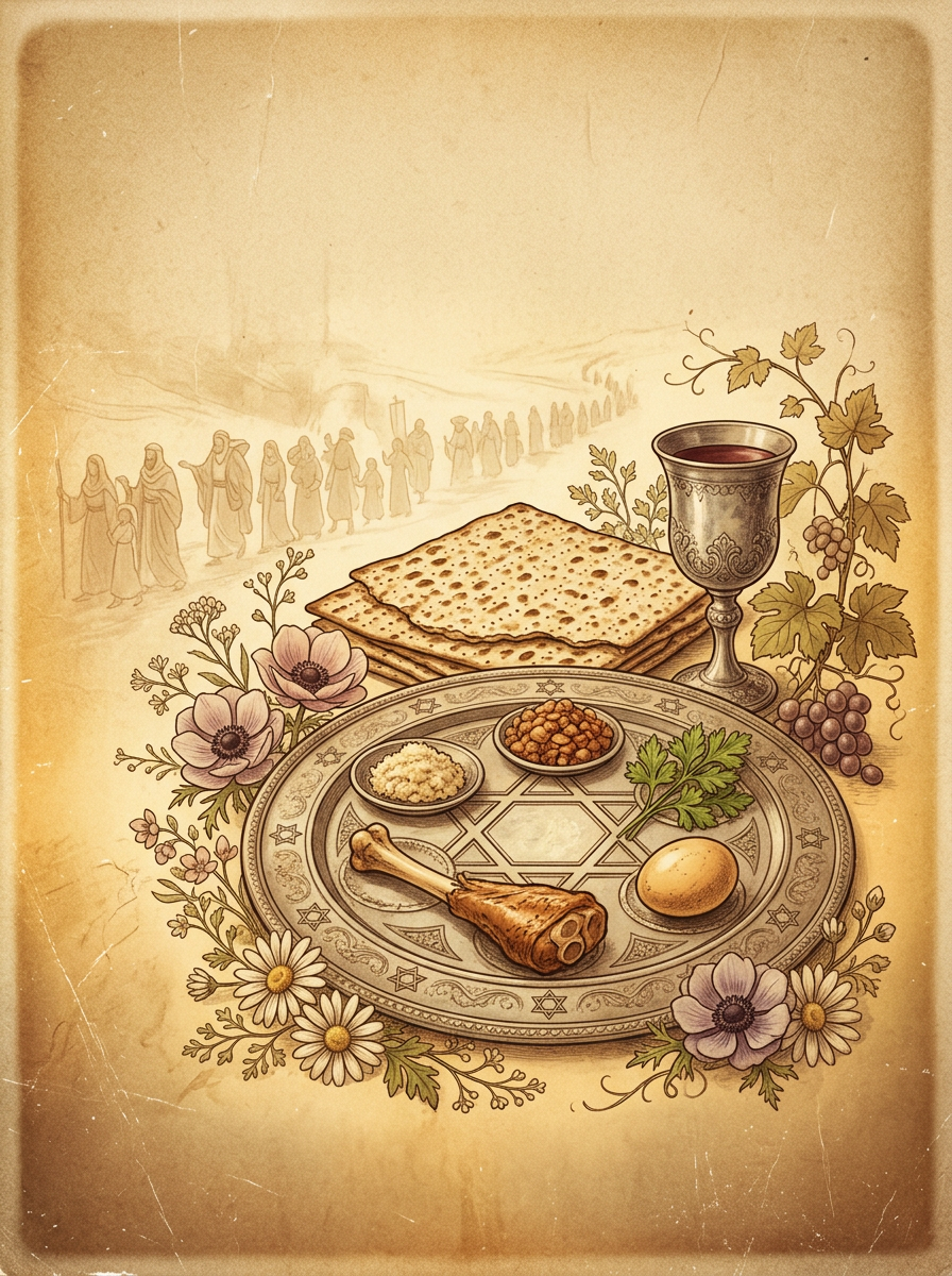 Passover Seder Sepia Nostalgia preview