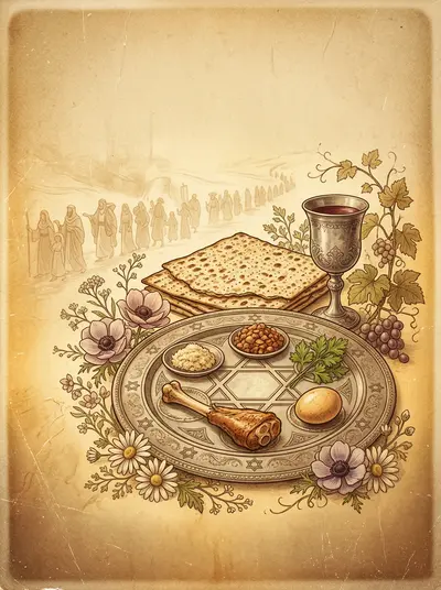 Passover Seder Sepia Nostalgia preview