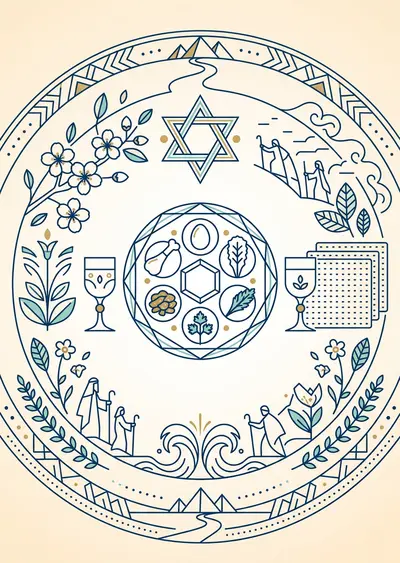 Passover Seder Clean Lines preview
